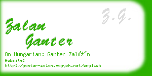 zalan ganter business card